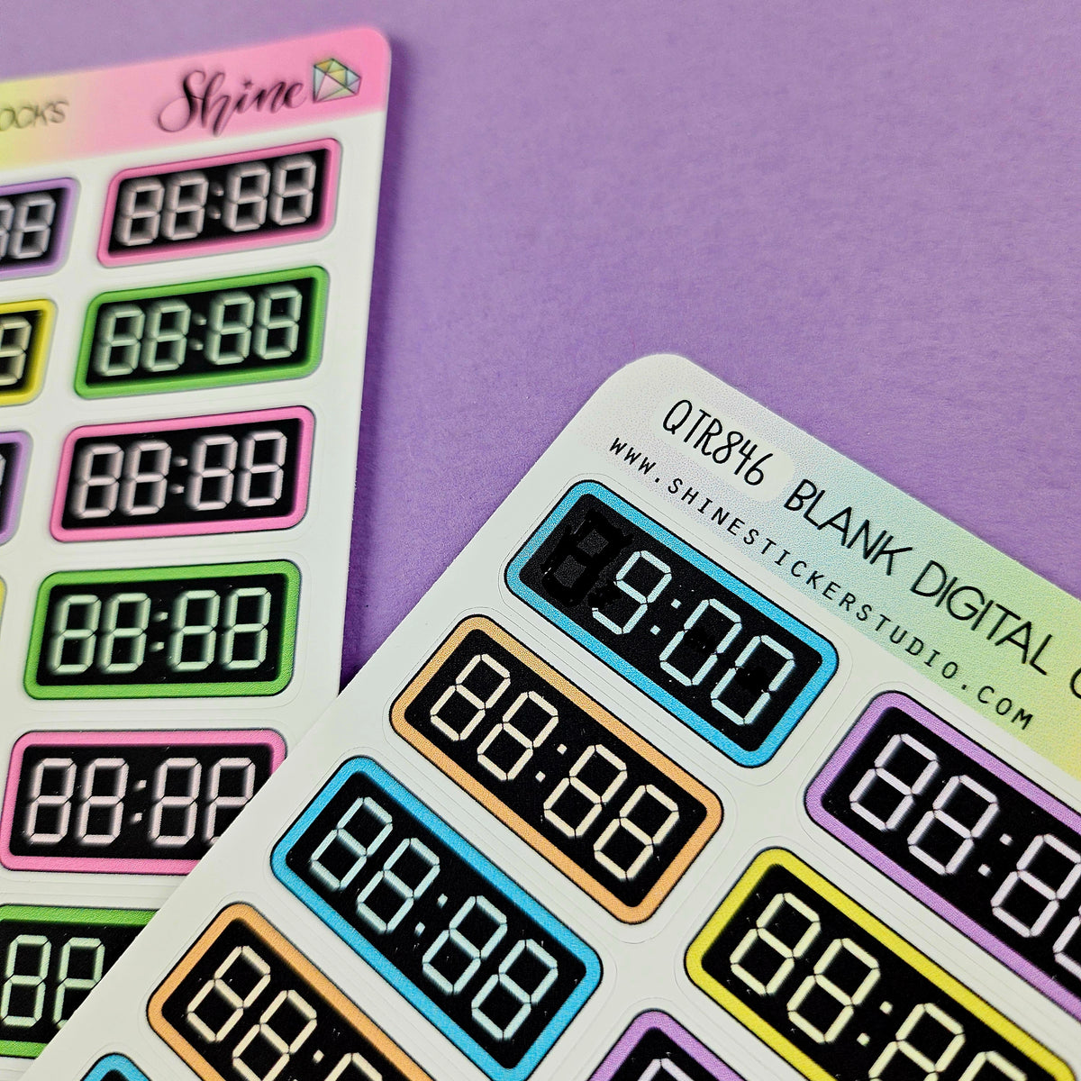 Mini Sticker Clock Blank Clock Stickers – Shine Sticker Studio