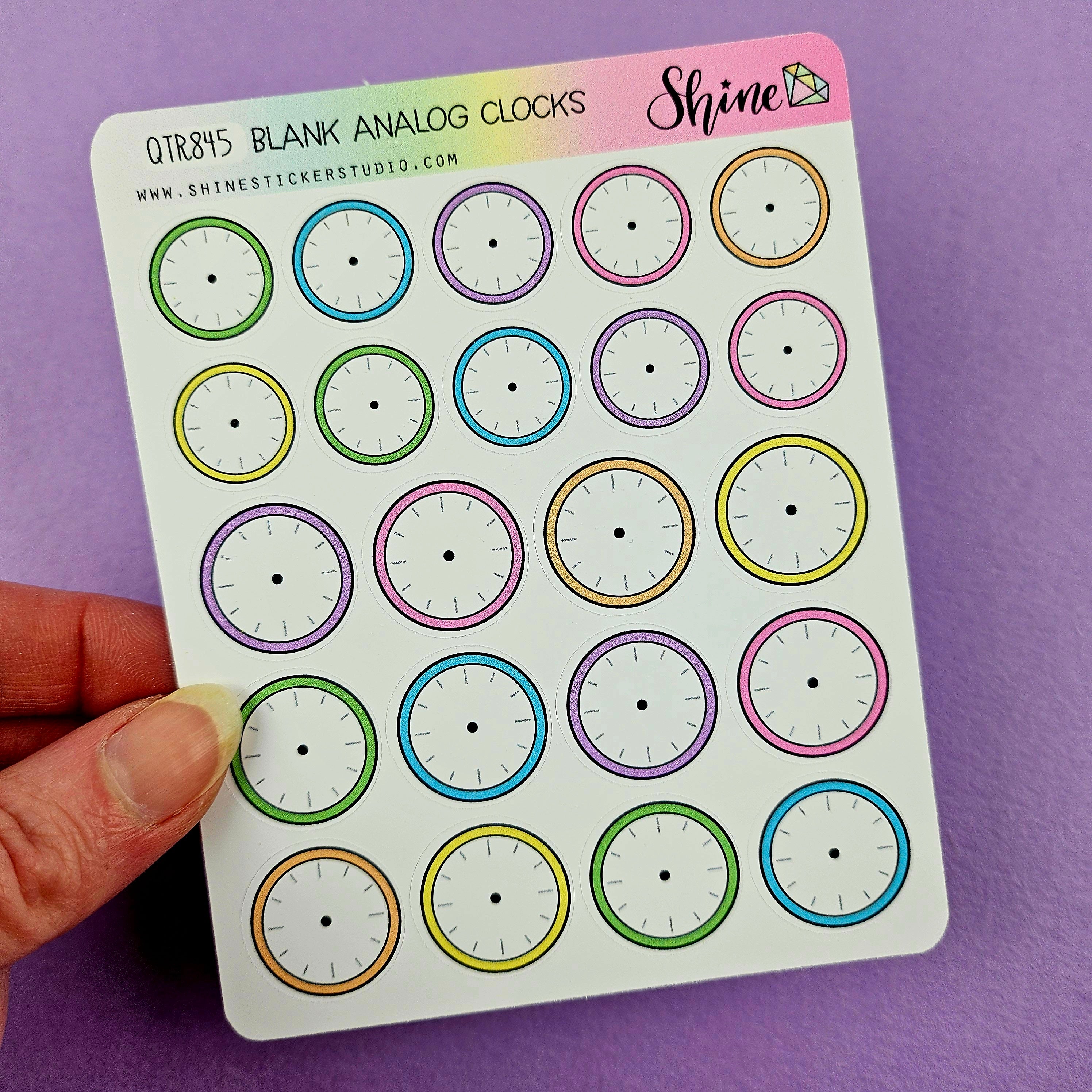 Session Clock Sticker Blank Clock Stickers – Shine Sticker Studio