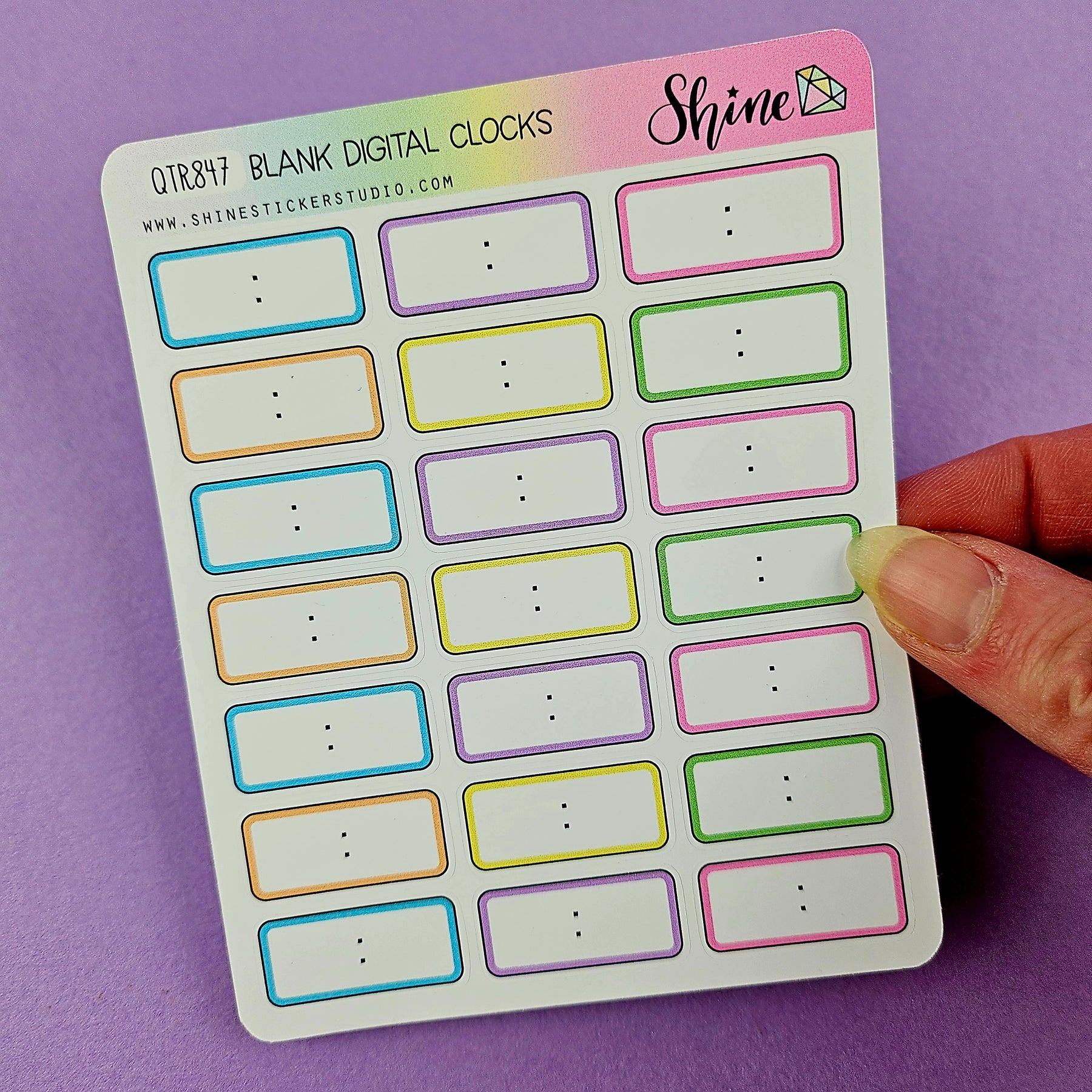 Blank Clock Stickers – Shine Sticker Studio