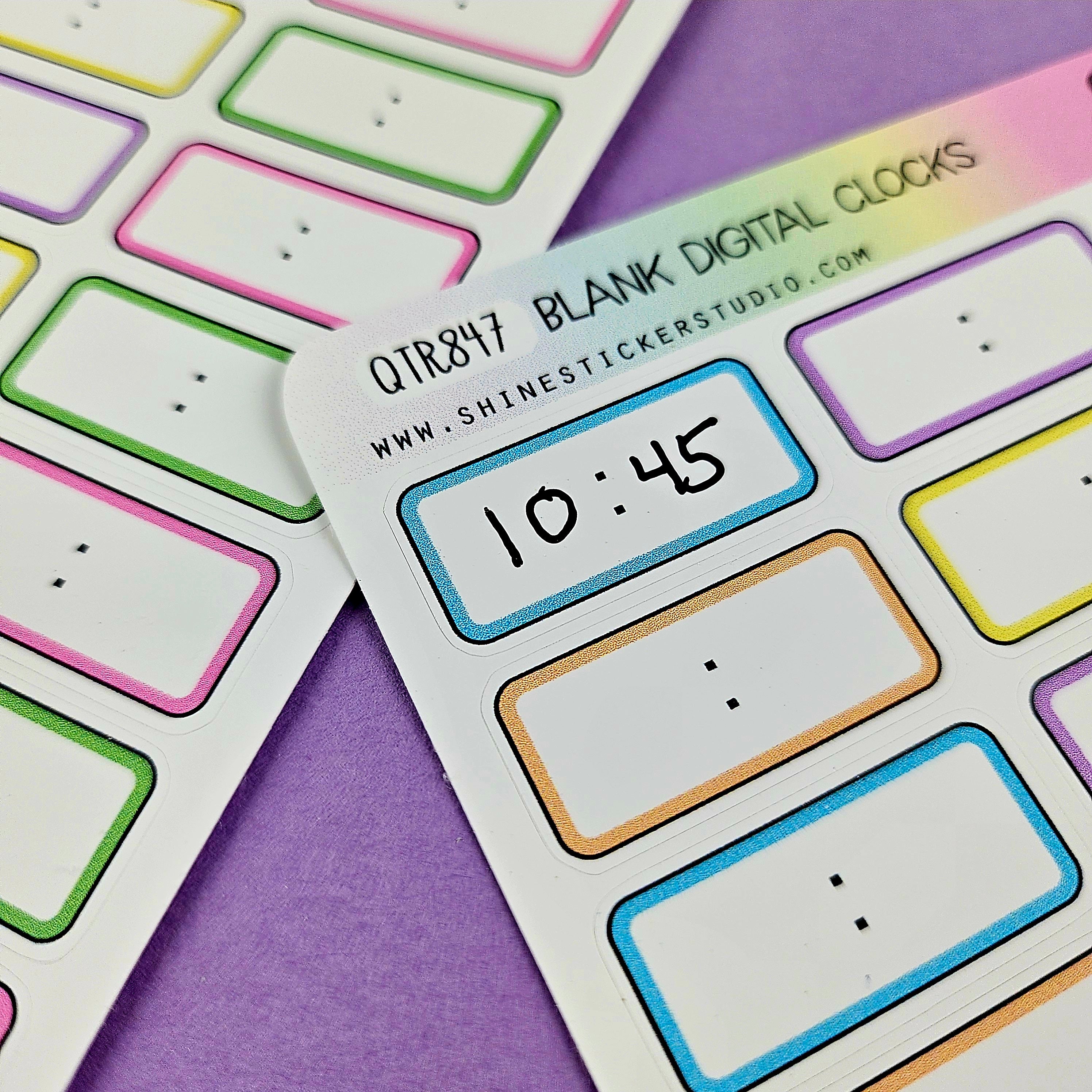 Session Clock Sticker Blank Clock Stickers – Shine Sticker Studio