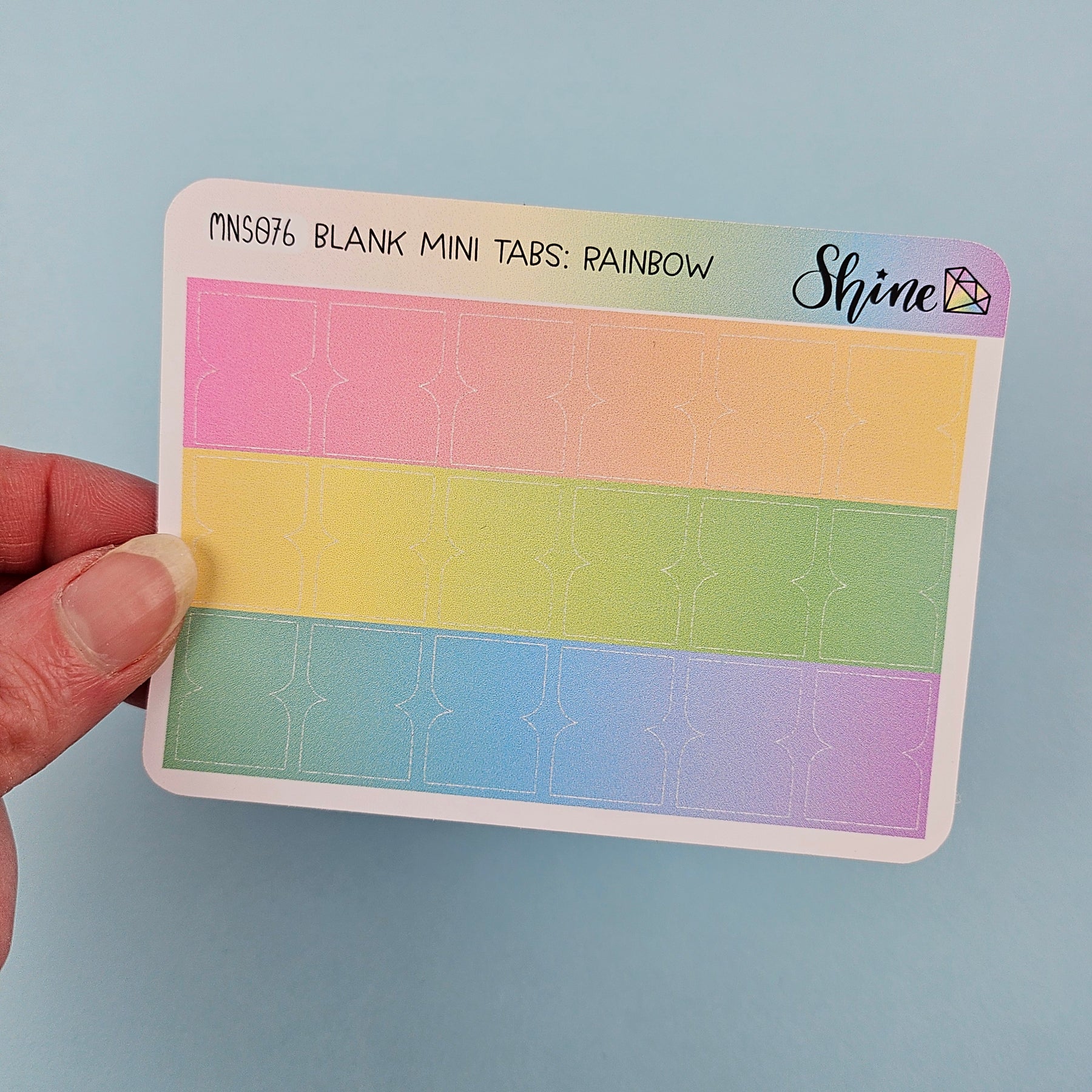 Printable Tab Sticker Blank Mini Planner Tab Stickers Mini Sheet – Shine Sticker Studio