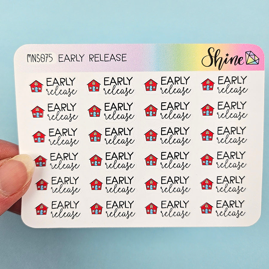 Early Release Stickers Mini Sheet โ Shine Sticker Studio