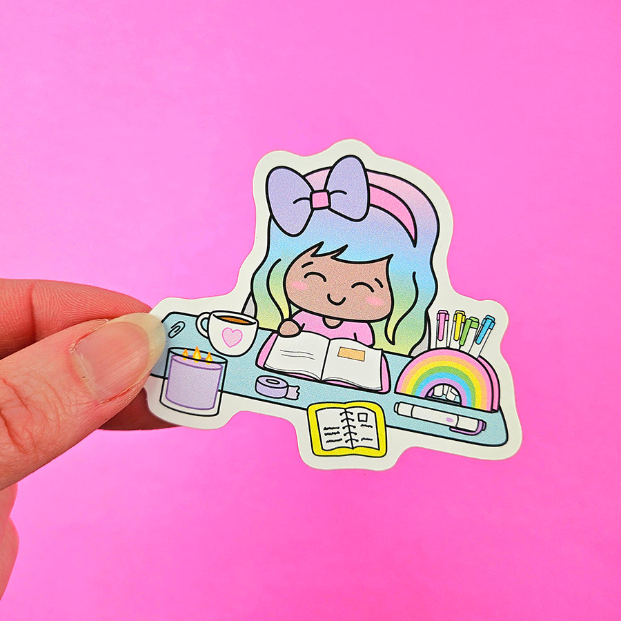 Luna Planner Desk DIE CUT Sticker – Shine Sticker Studio