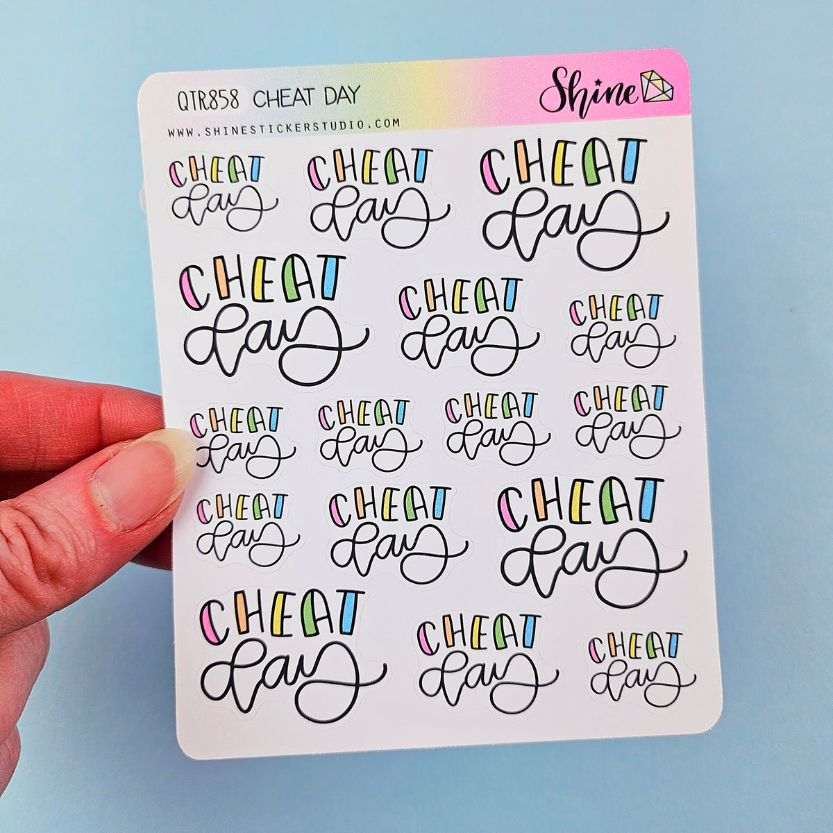 Cheat Day Stickers – Shine Sticker Studio