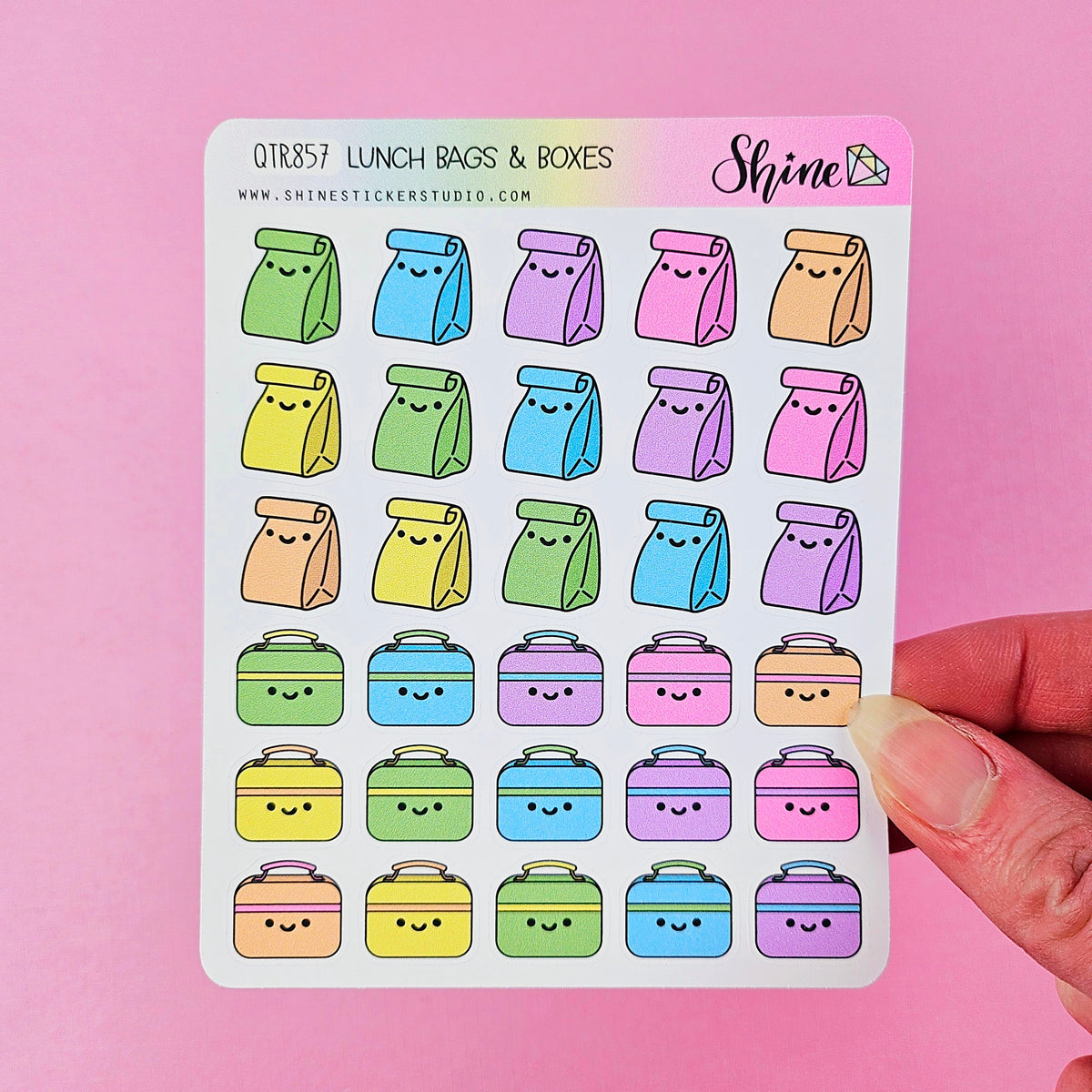 Lunch Box Customized Sticker Lunch Bags & Boxes – Shine Sticker Studio