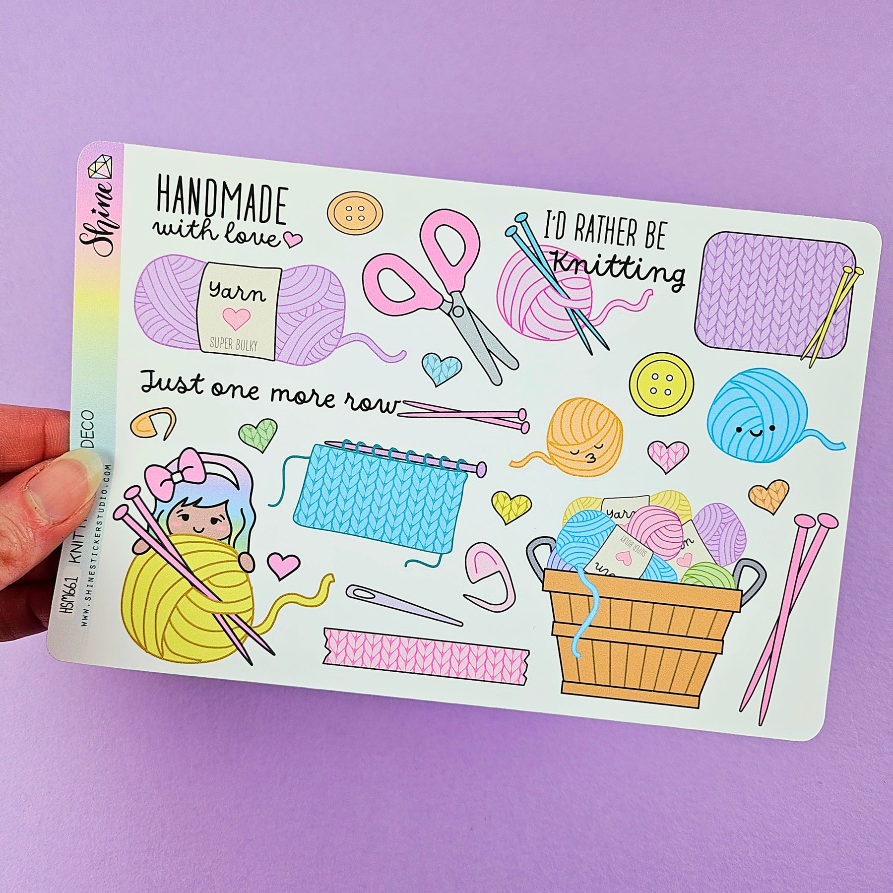 CLEARANCE Knitting Bujo Deco Stickers – Shine Sticker Studio