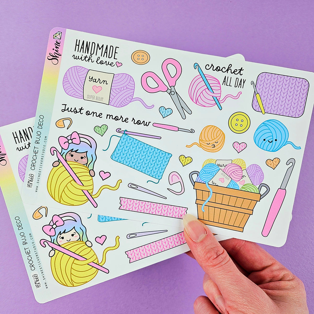 Crochet Bujo Deco Stickers – Shine Sticker Studio