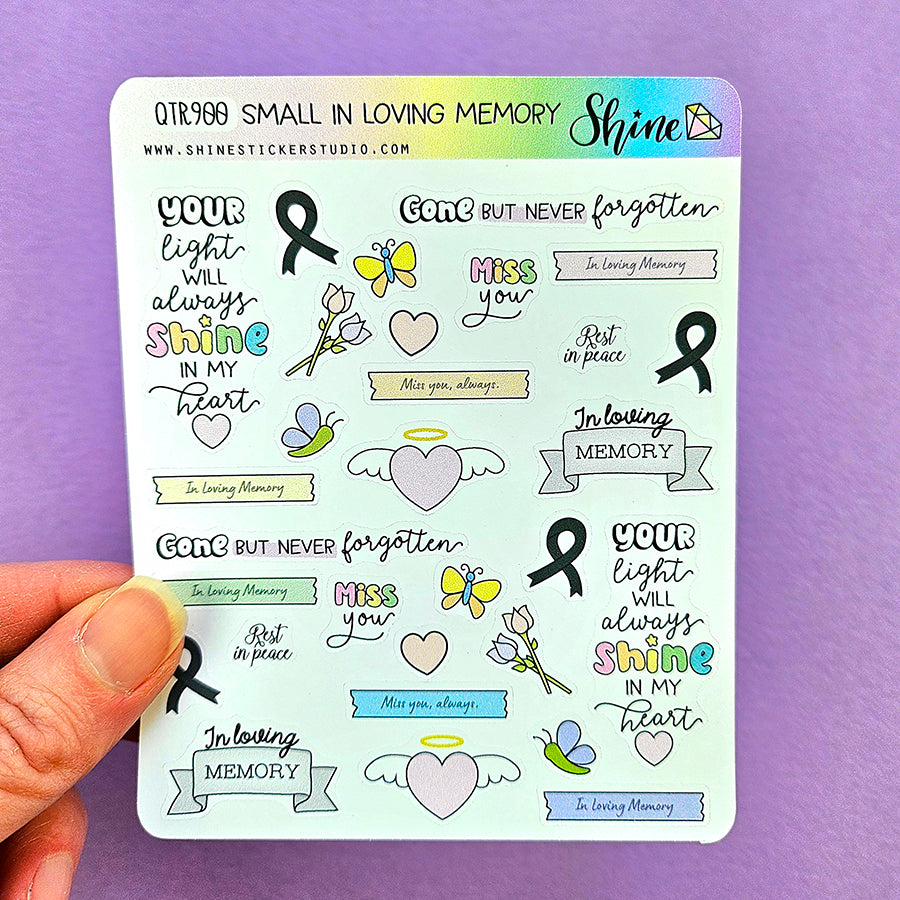 In Loving Memory Deco Stickers – Shine Sticker Studio