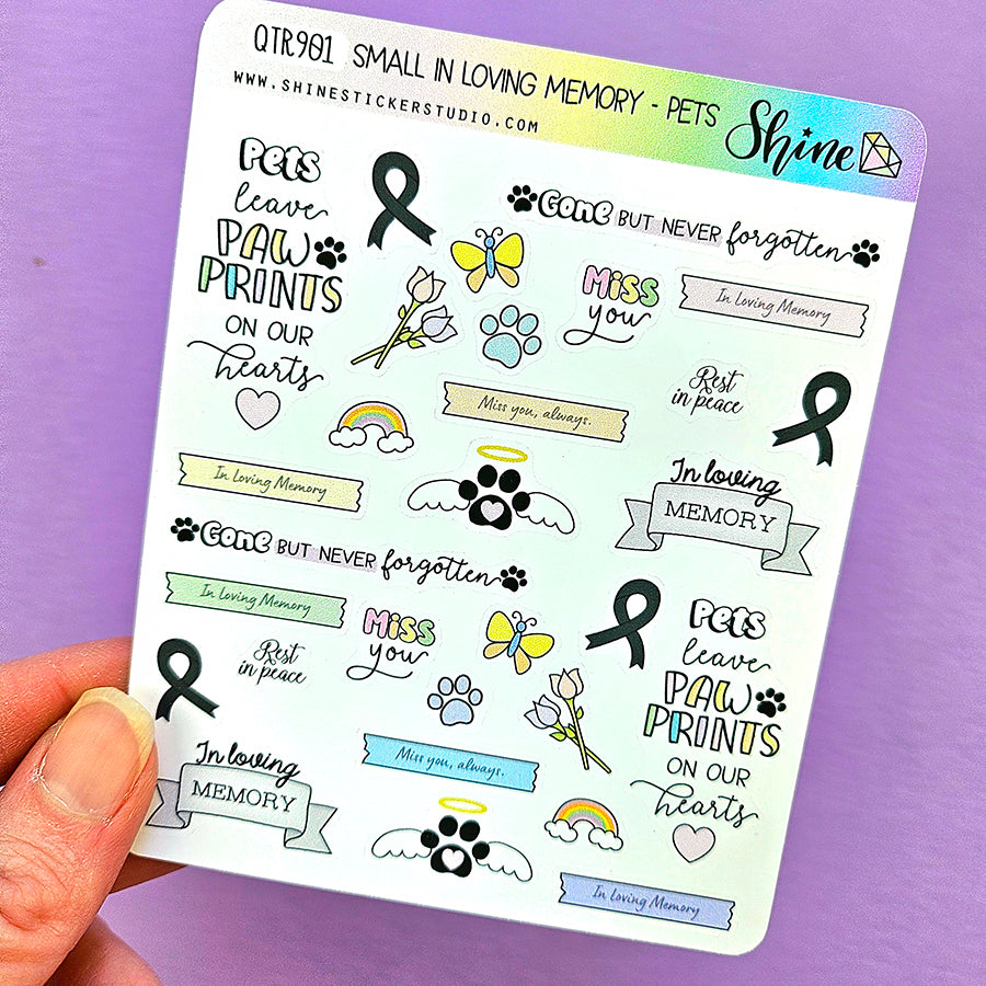 In Loving Memory Deco Stickers - Pets – Shine Sticker Studio