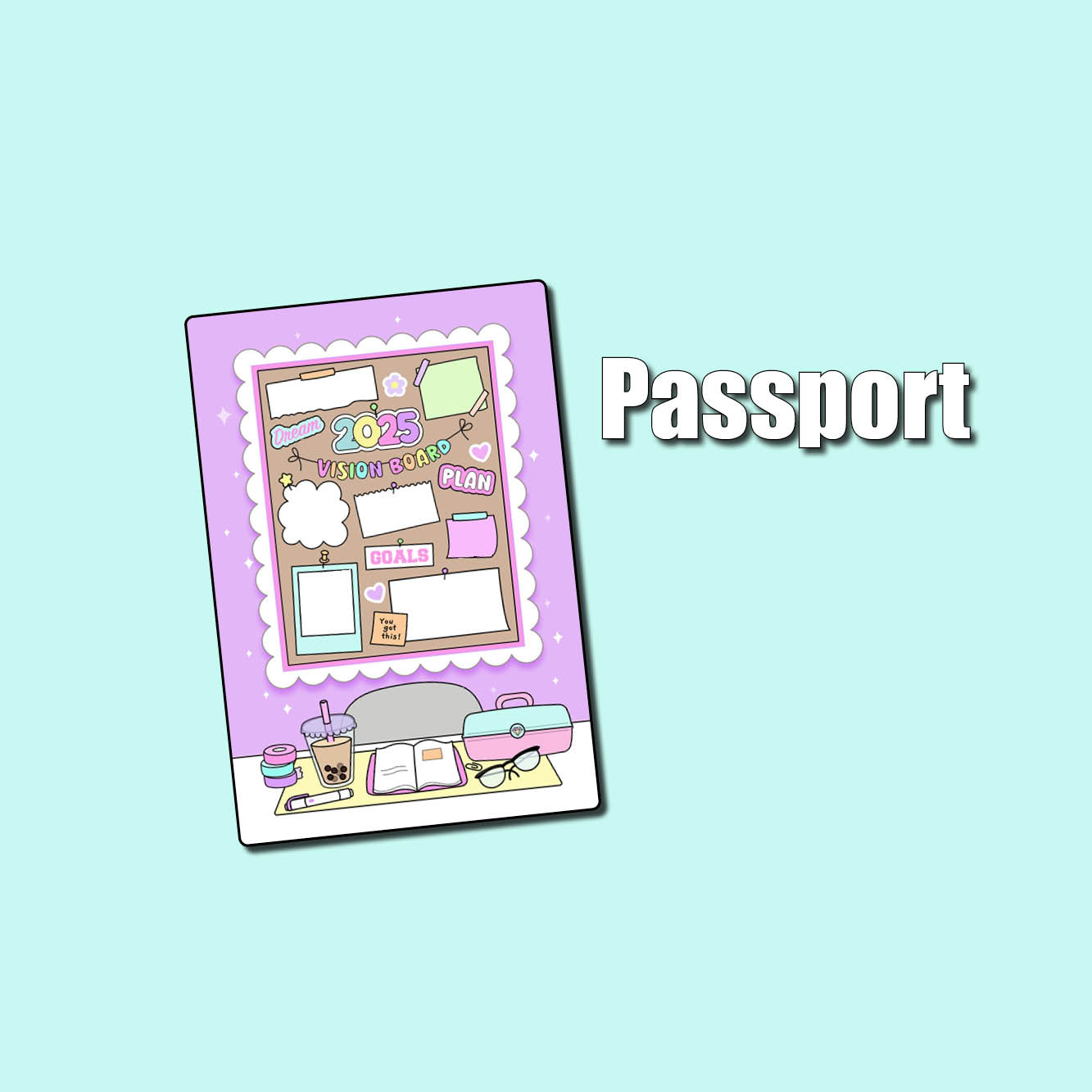 CLEARANCE 2025 Vision Board Jumbo Sticker – Shine Sticker Studio