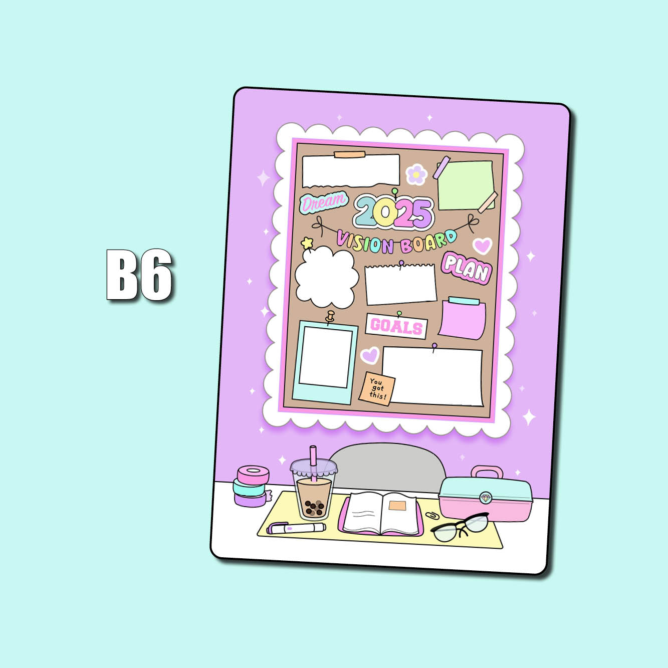 CLEARANCE 2025 Vision Board Jumbo Sticker – Shine Sticker Studio