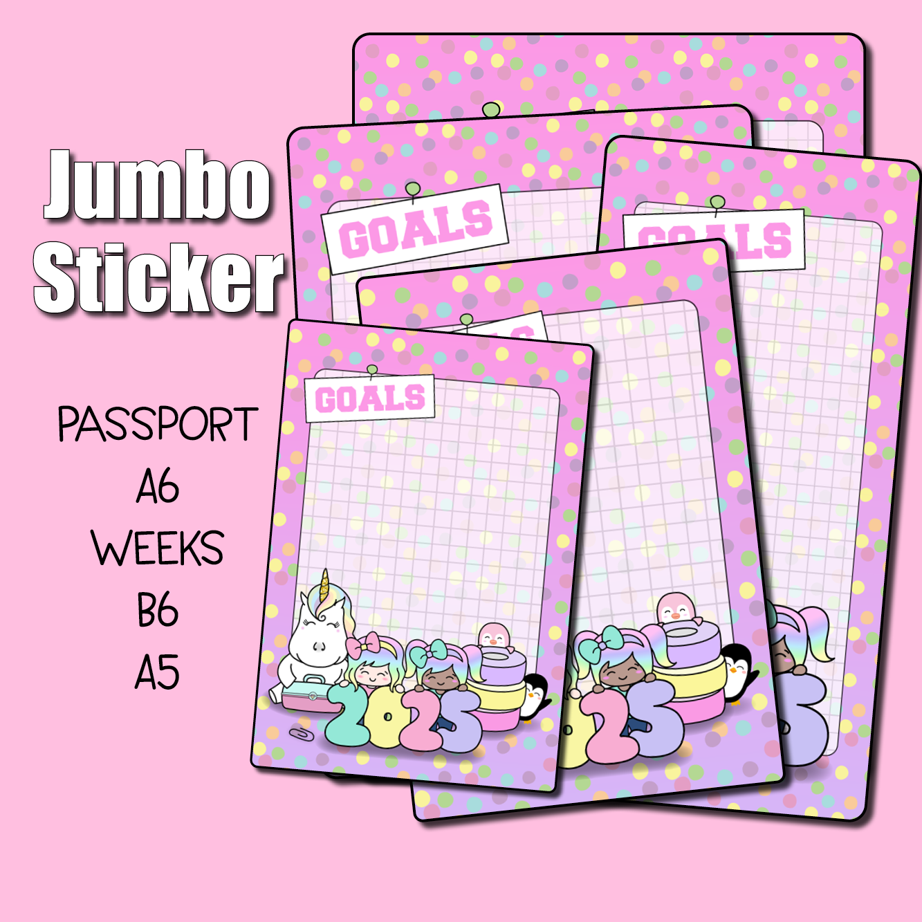 CLEARANCE 2025 Planner Jumbo Sticker – Shine Sticker Studio