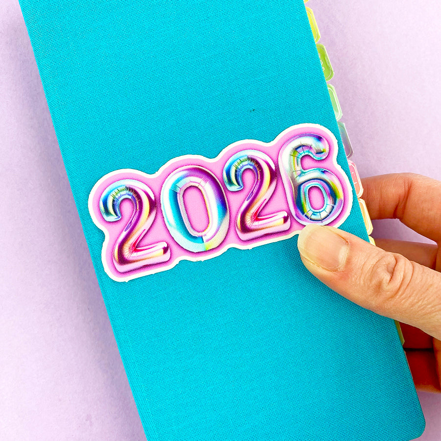 Colorful Balloon Letter 2026 Die Cut Vinyl Decal – Shine Sticker Studio