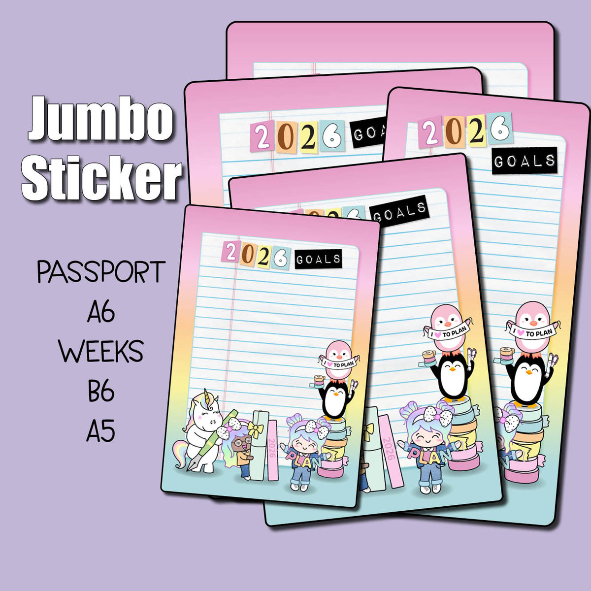 2026 Planner Jumbo Sticker – Shine Sticker Studio