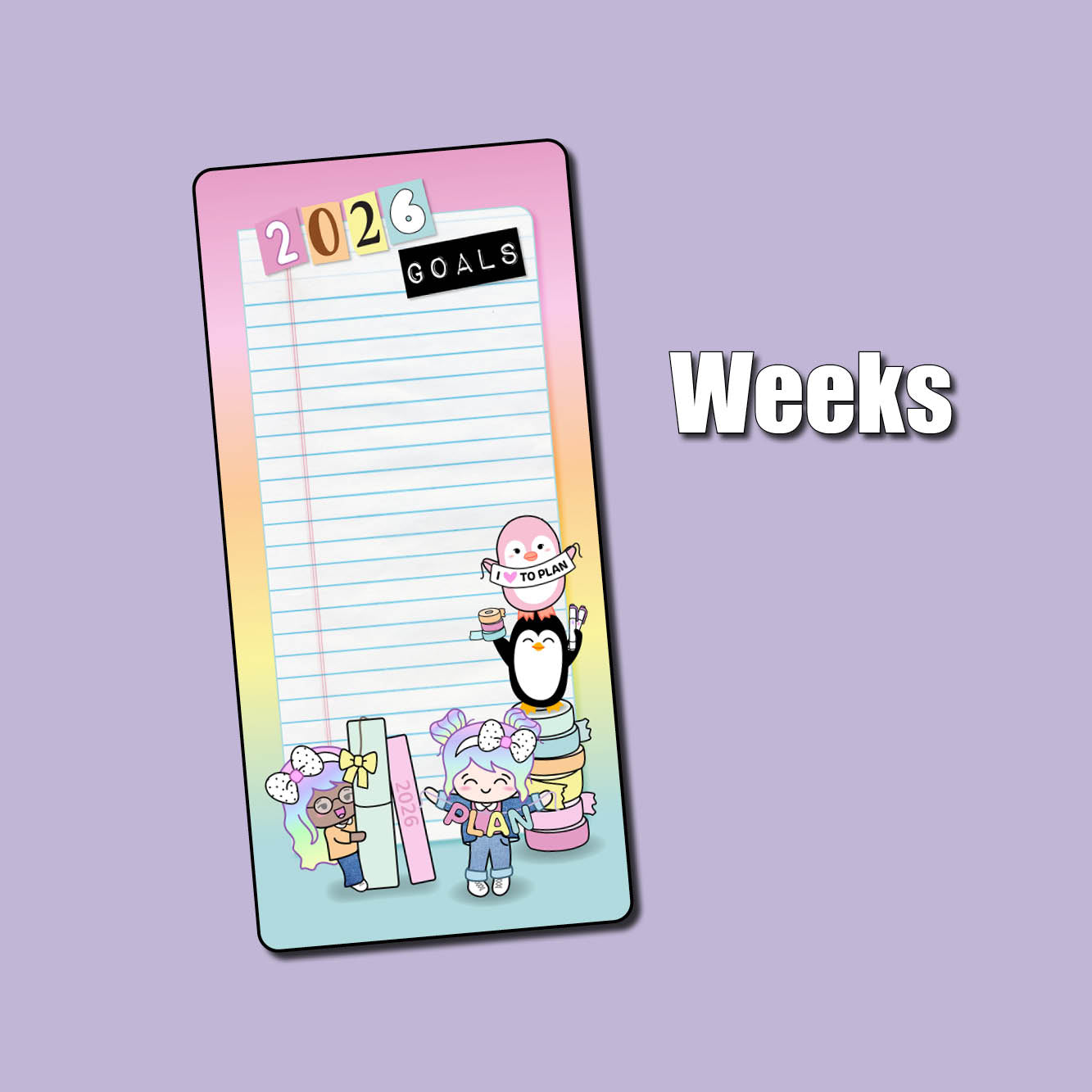 2026 Planner Jumbo Sticker – Shine Sticker Studio