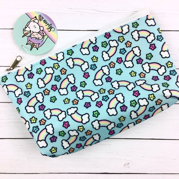 OOPS Shine Bright Rainbow Clouds and Stars Pencil Pouch