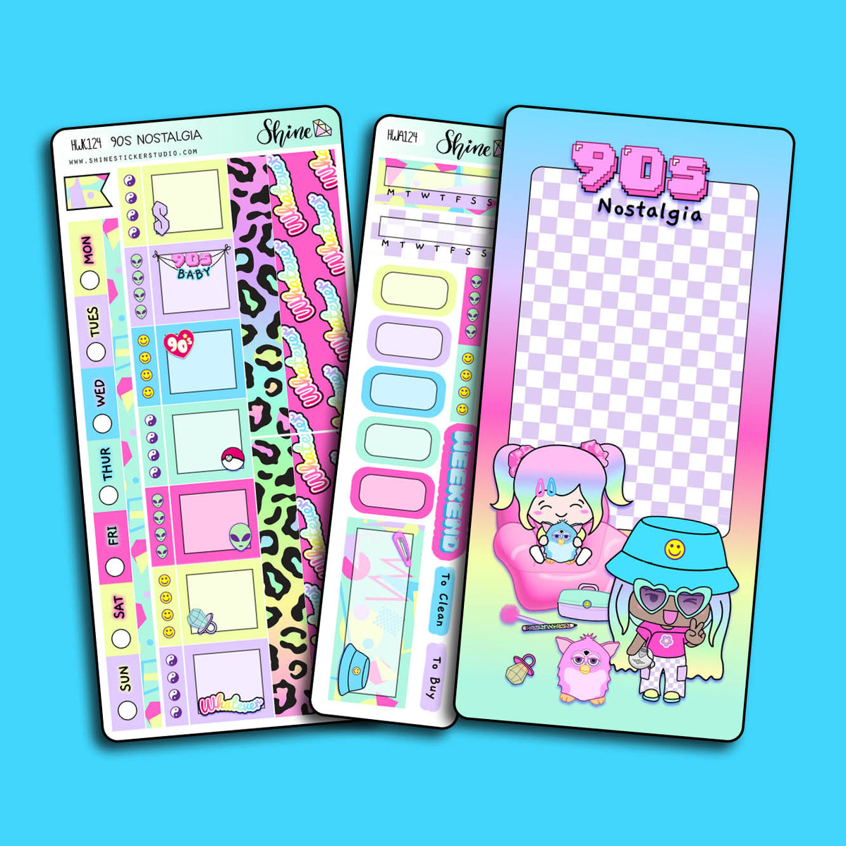 90s Nostalgia Hobonichi Weeks Planner Sticker Kit – Shine Sticker Studio