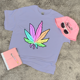 Rainbow Cannabis Leaf T-shirt