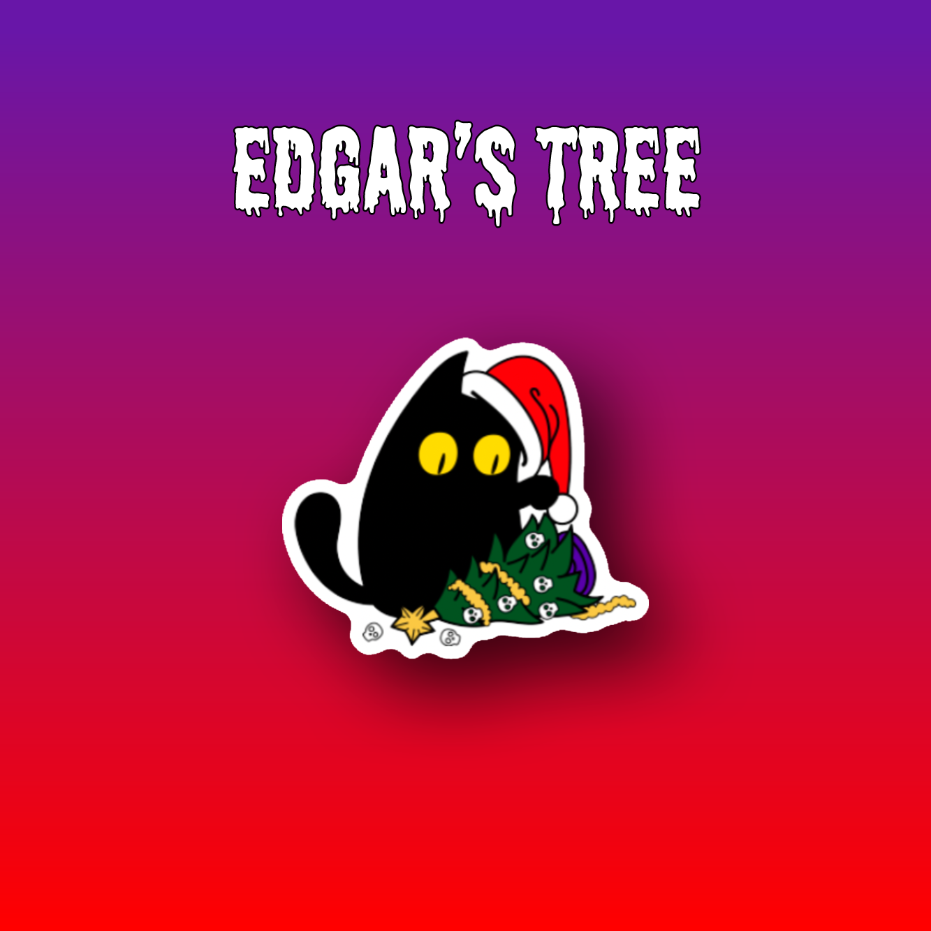 Edgar Christmas Sticker DIE CUT Collection – Shine Sticker Studio