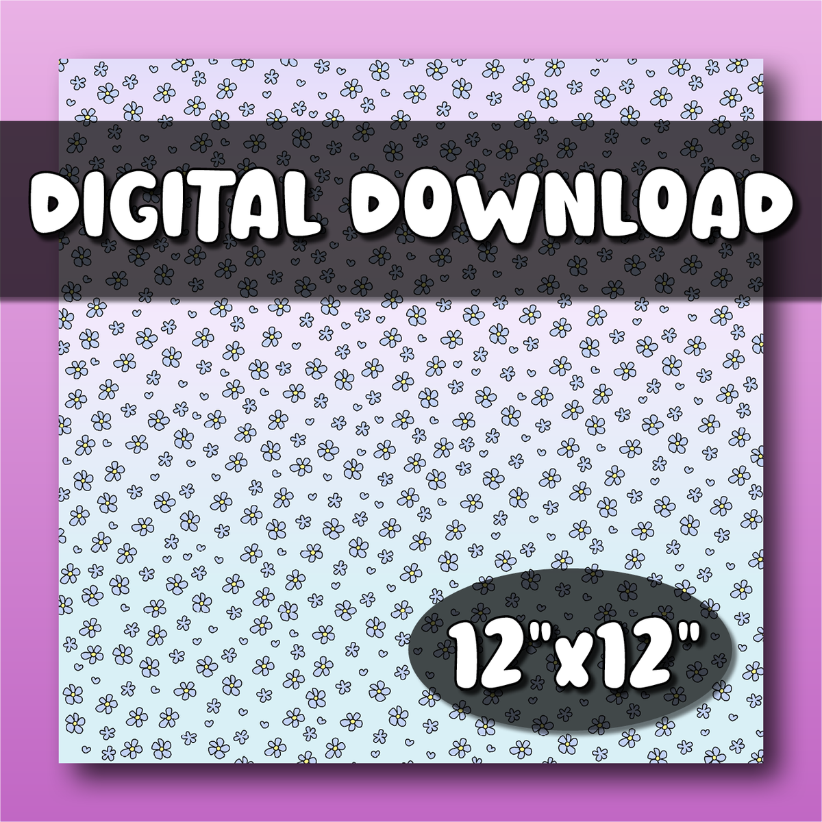 Flowers Patterned Paper Digital Download – Shine Sticker Studio