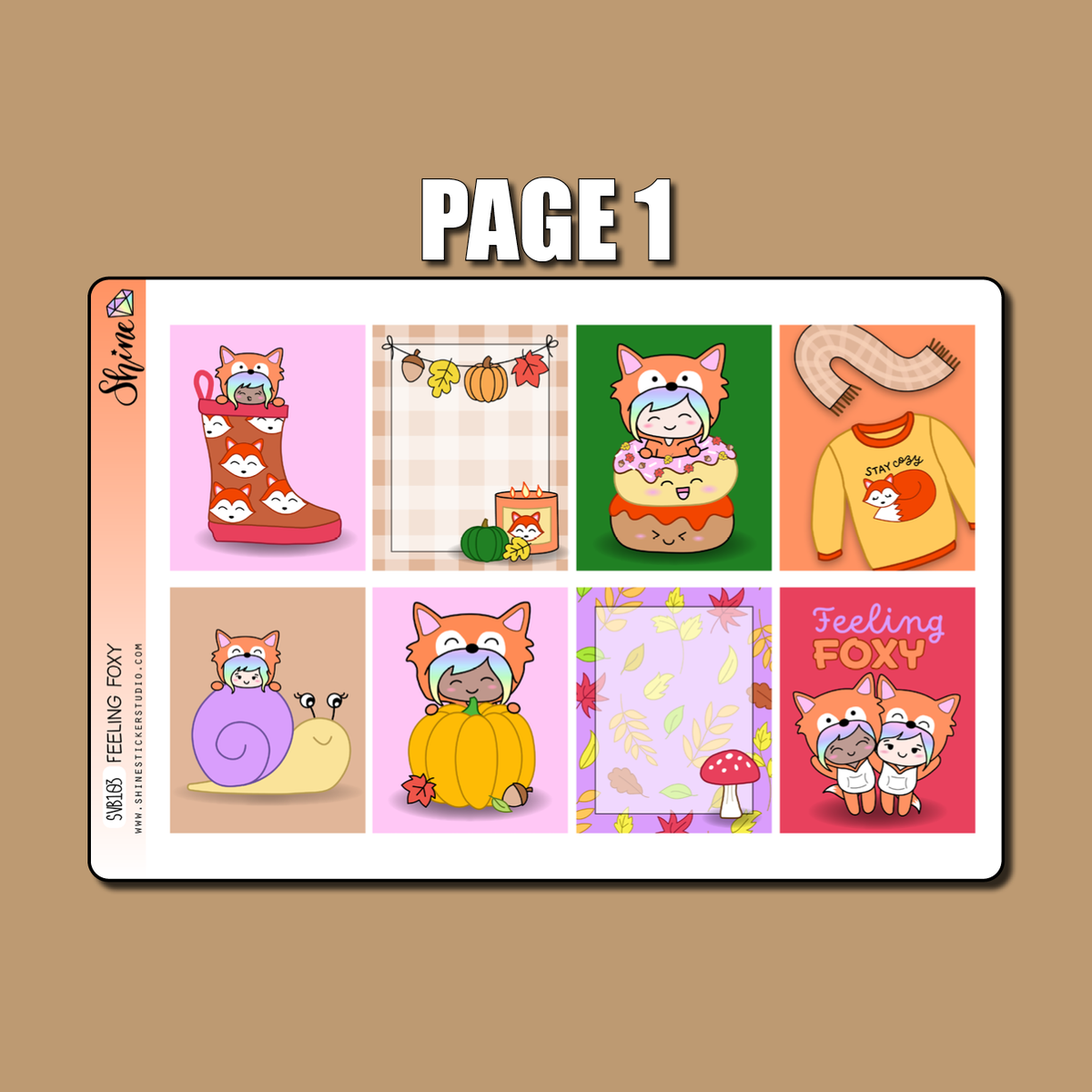 Feeling Foxy Vertical Weekly Sticker Kit – Shine Sticker Studio