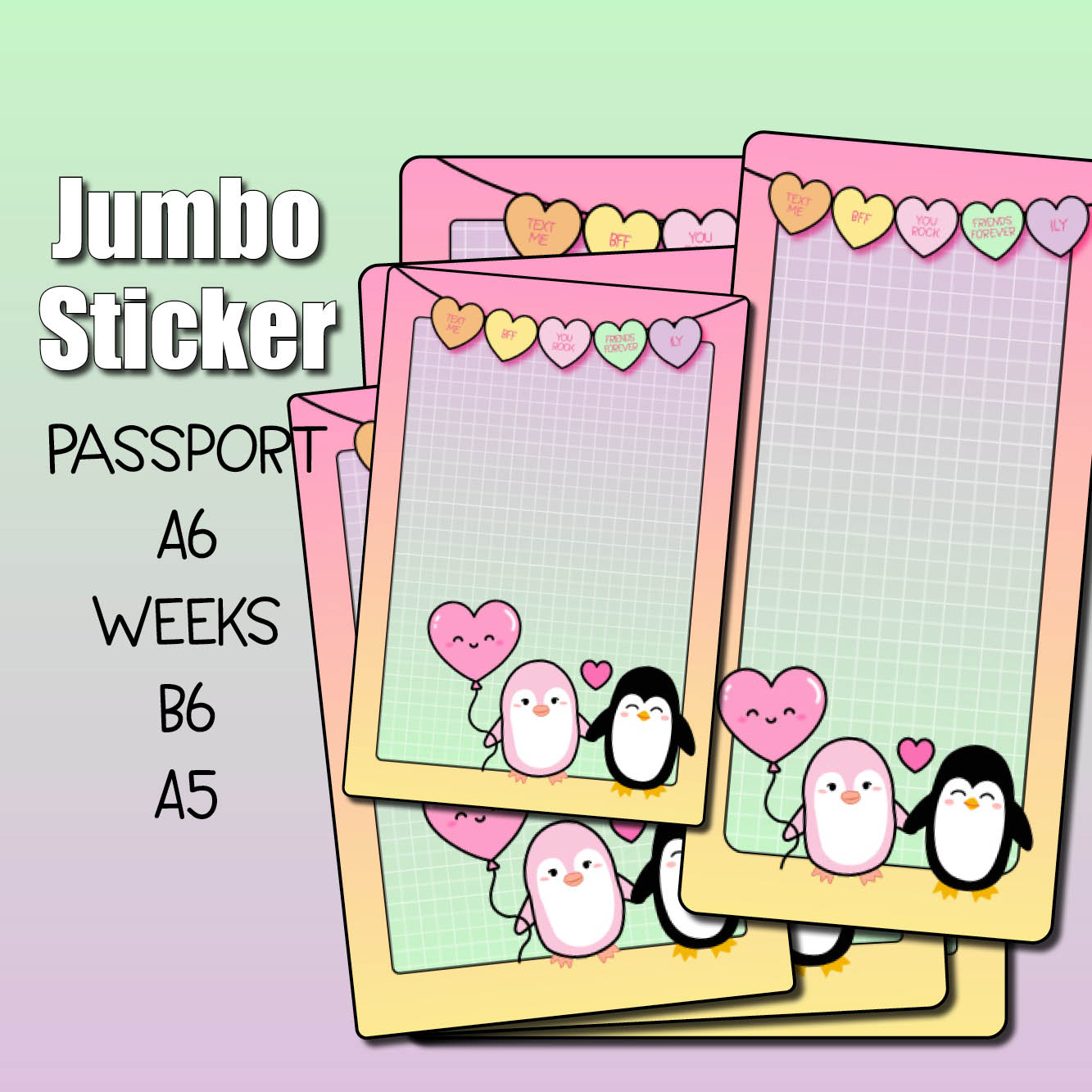 Friends Forever Jumbo Sticker – Shine Sticker Studio