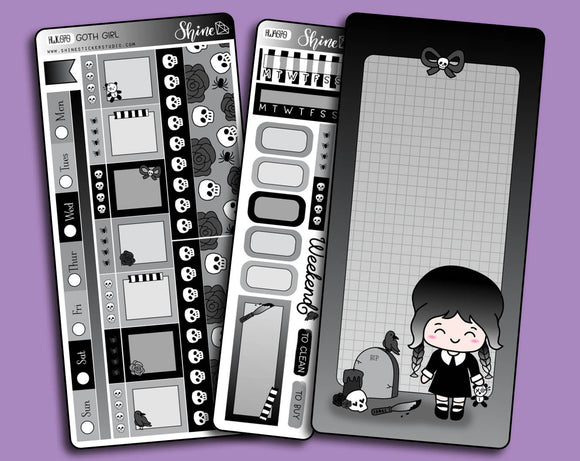 Goth Girl - Hobonichi Weeks Sticker Kit