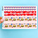 4th of July Washi Strip Stickers