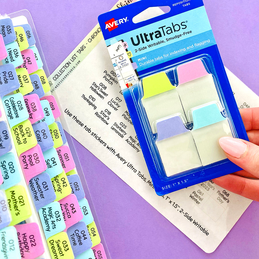 Shine Collection List and Label Stickers for Organizing Sticker Albums ...