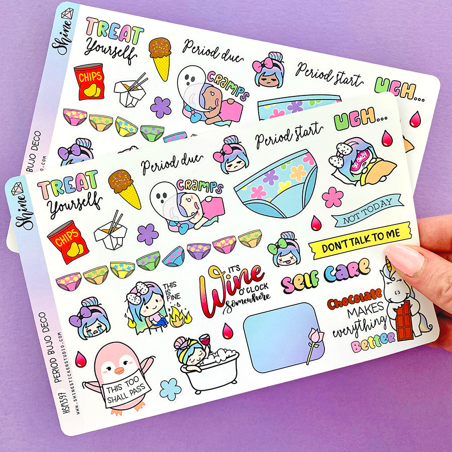 Daco Stickers Period Bujo Deco Stickers – Shine Sticker Studio