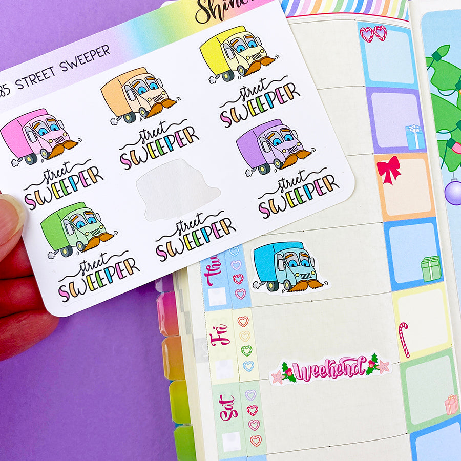Sticker Studio Mini Street Sweeper Deco Stickers Mini Sheet – Shine Sticker Studio