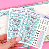 A6 Spa Day Hobonichi Date Cover Stickers
