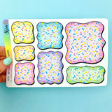 Birthday Sprinkles Shapes Stickers