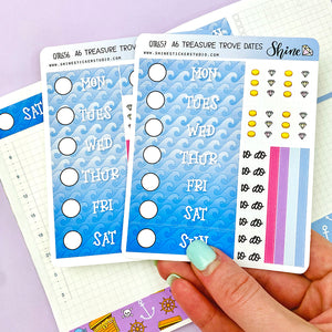 A6 Treasure Trove Hobonichi Date Cover Stickers