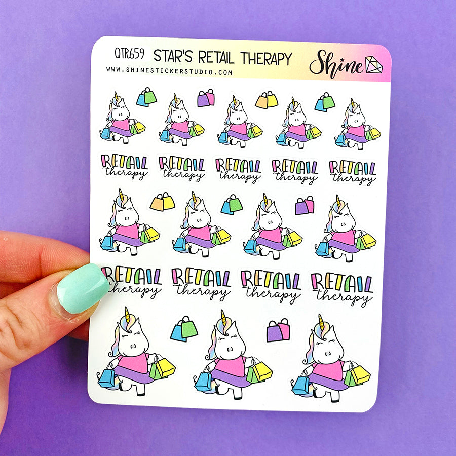 Star's Retail Therapy Deco Stickers – Shine Sticker Studio