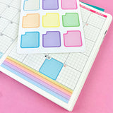 Hobonichi A6 English Monthly Boxes Stickers
