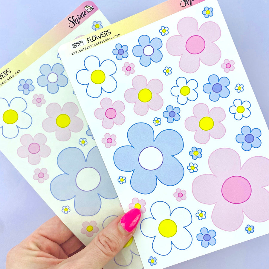 Decorative Flower Stickers – Shine Sticker Studio