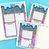 Undated Pastel Goth Monthly Jumbo Sticker