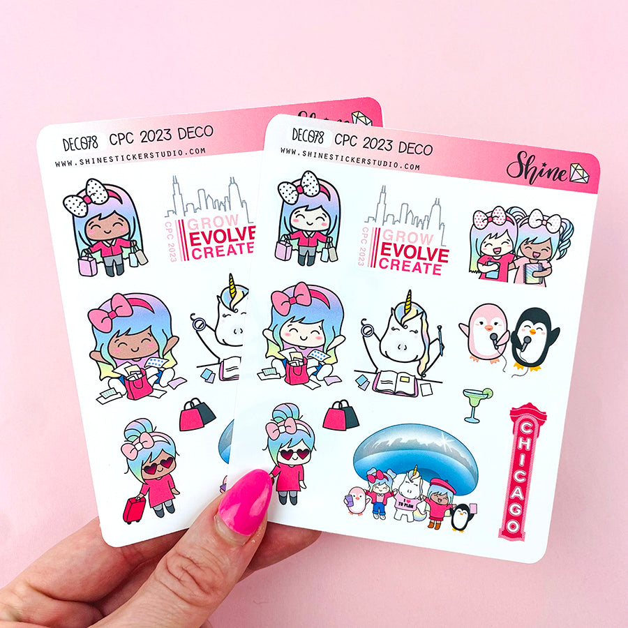 CLEARANCE Chicago Planner Conference 2023 Deco Stickers Shine