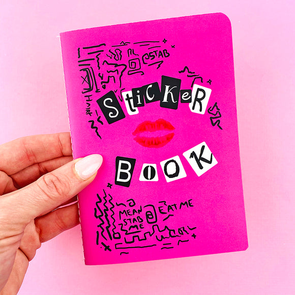 A6 Pink Portable Reusable Sticker Notebook
