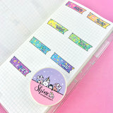Pastel Rainbow Sprinkles Perforated Date Cover Holo FOILED Washi Tape