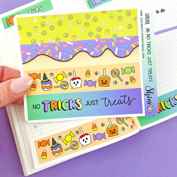 A6 No Tricks Just Treats Washi Strip Stickers