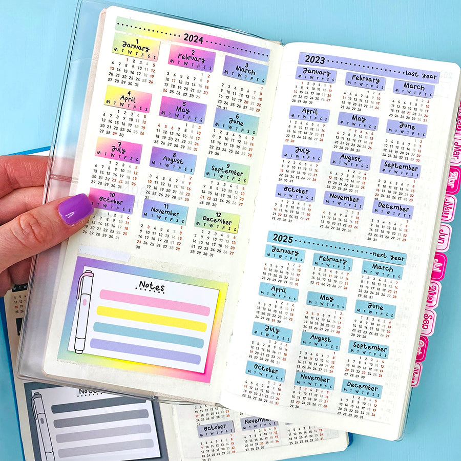 2024 Hobonichi Weeks Yearly Overview Sticker Kit