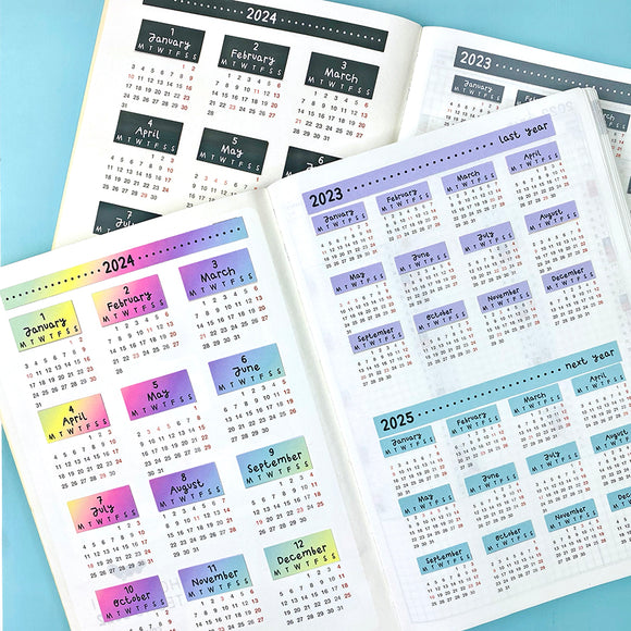 2024 Hobonichi Cousin Yearly Overview Sticker Kit