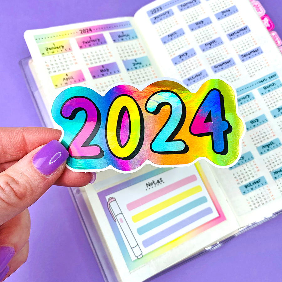 HOLOGRAPHIC 2024 Die Cut Vinyl Decal