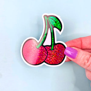 Y2K Holographic Cherries Decal - July Y2K Subscription