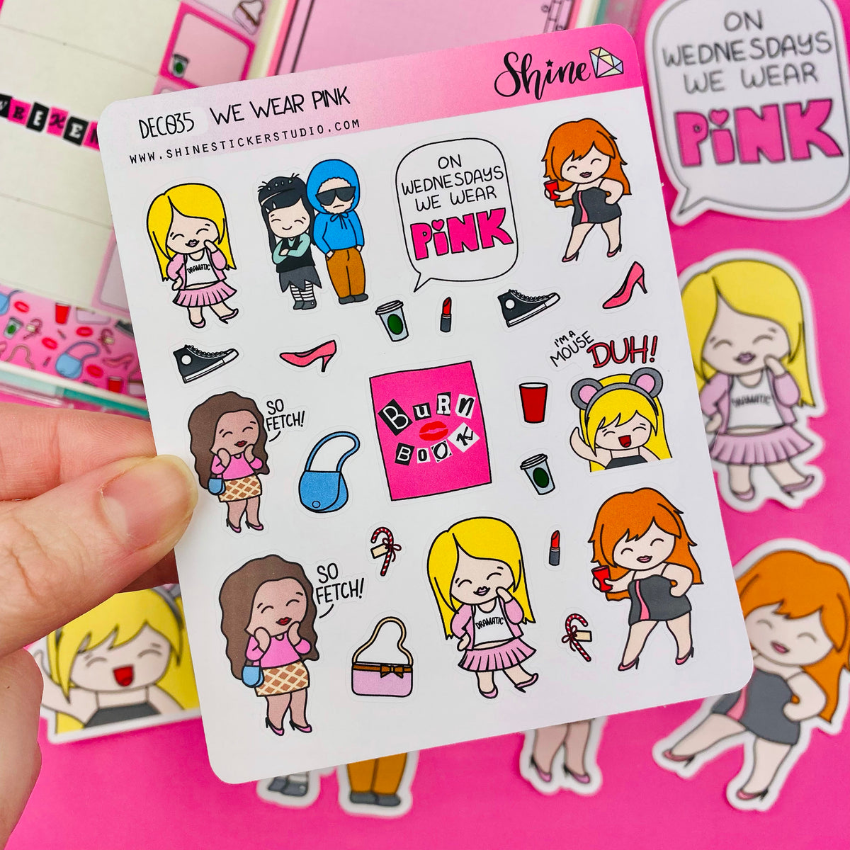 We Wear Pink Deco Stickers – Shine Sticker Studio