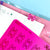 Red FOIL Pink Mini Bow Tabs Mini Sheet