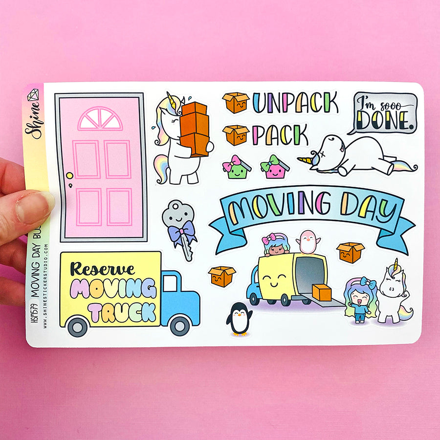 Moving Day Bujo Deco Stickers – Shine Sticker Studio