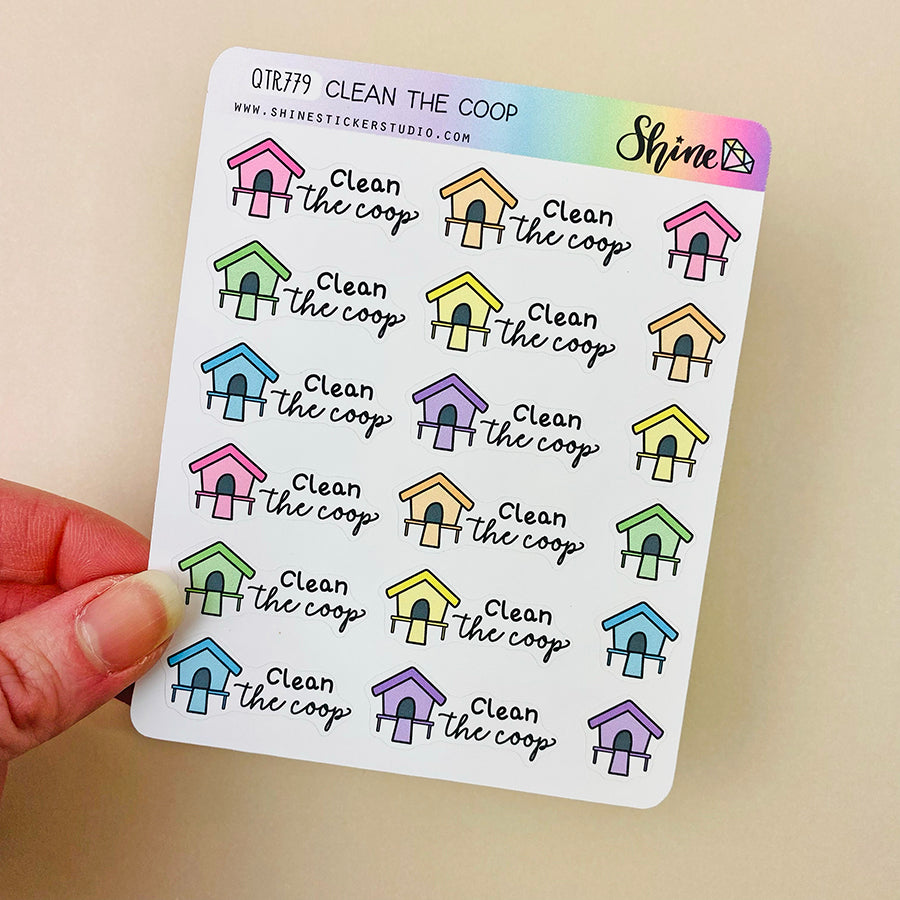 Clean the Coop Stickers – Shine Sticker Studio